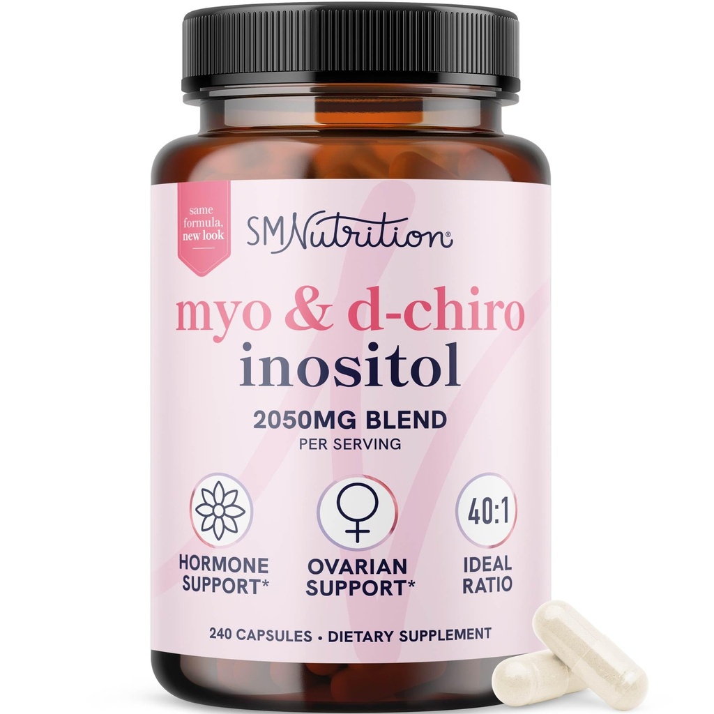 Myo-Inozitol & D-Chiro Inozitol pre Hormone Balance pre ženy Ideal 40:1 Pomer 