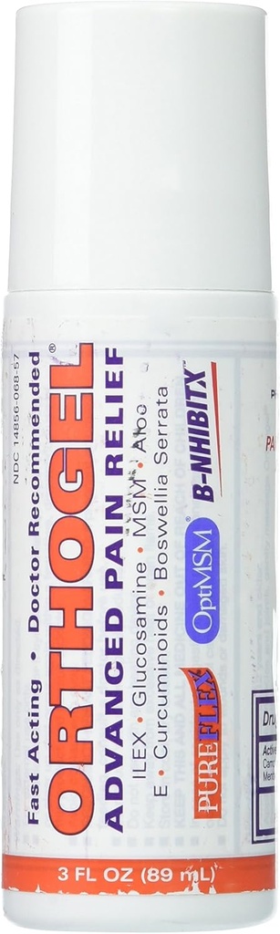 Ortogel Advanced Cold Therapy Pain Relief Gel Roll On, 3 oz (Pack of 3)