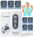 MyHalos 44 ks - Čarodejnica Hazel Wipes & Perenal Ice Packs pre popôrodné, hemoroidy & C Section Ice Packs for Postpartum -30 Bezalkohol Witch Hazel pre popôrodnú starostlivosť a hemoroidy studené Postpartum