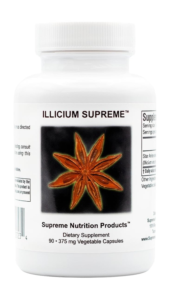 Supreme Nutrition Illicium, 90 Pure Star Anise Vegetarian Kapsule