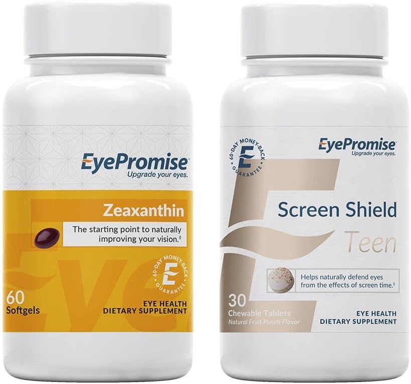EyePromise Zeaxantin Očné vitamíny a obrazovka Štít Teen Žuvacie očné vitamíny