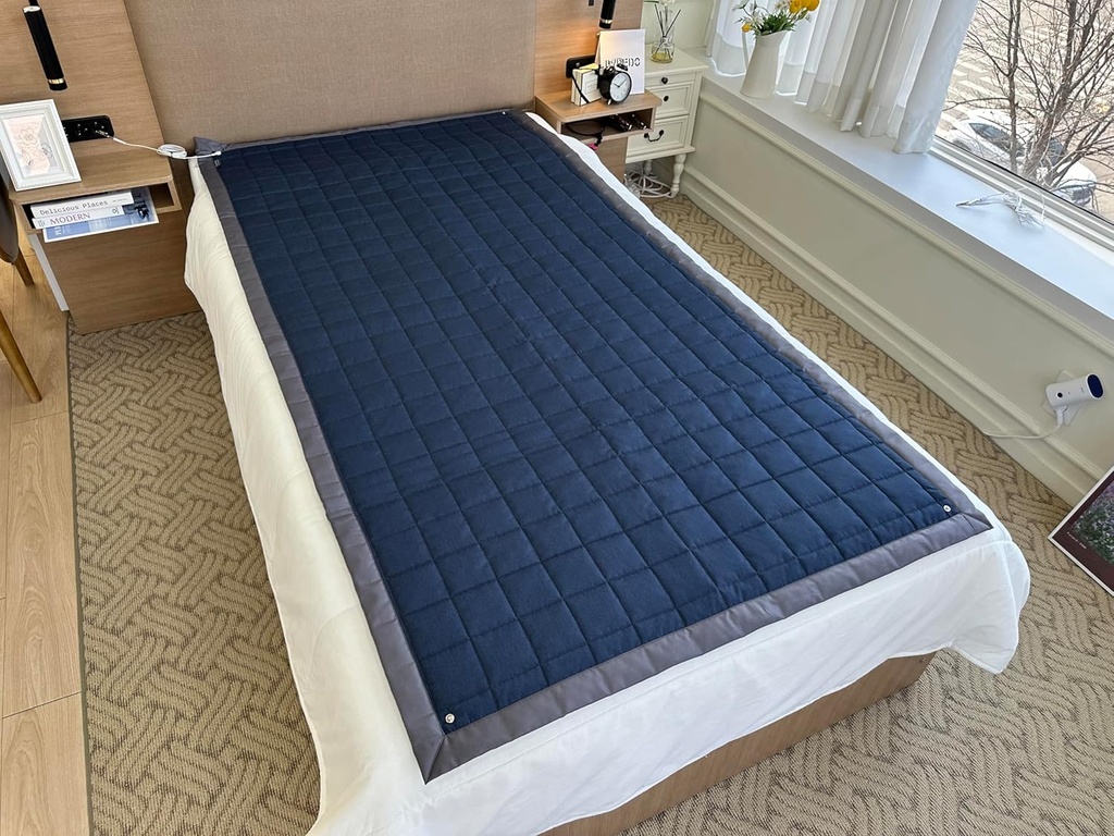 Grounding Queen Mat-Stainless Steel Fabric, 59x79 palcov (Námorné)