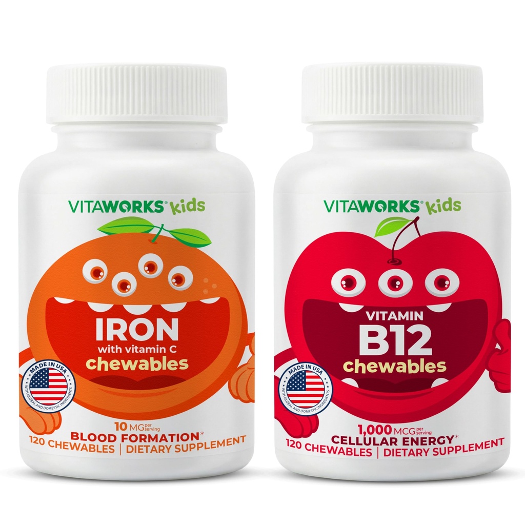 Deti Železo 10mg + vitamín C Žuvačky + vitamín B12 Žuvačky