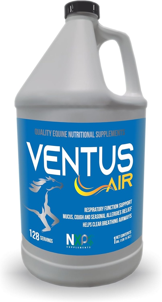 Ventus Air - Podpora dychu Muscus Kašeľ Alergie Doplnky pre kone NXP - 1 Gallon (128 oz)