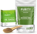 Certified Organic He Shou Wu - Veľký 5oz Bag of 30:1 Concentrated-Fo-ti - Organic Foti Extract- Foti He Shou Wu Organic-Plus Free Bambus Spoon