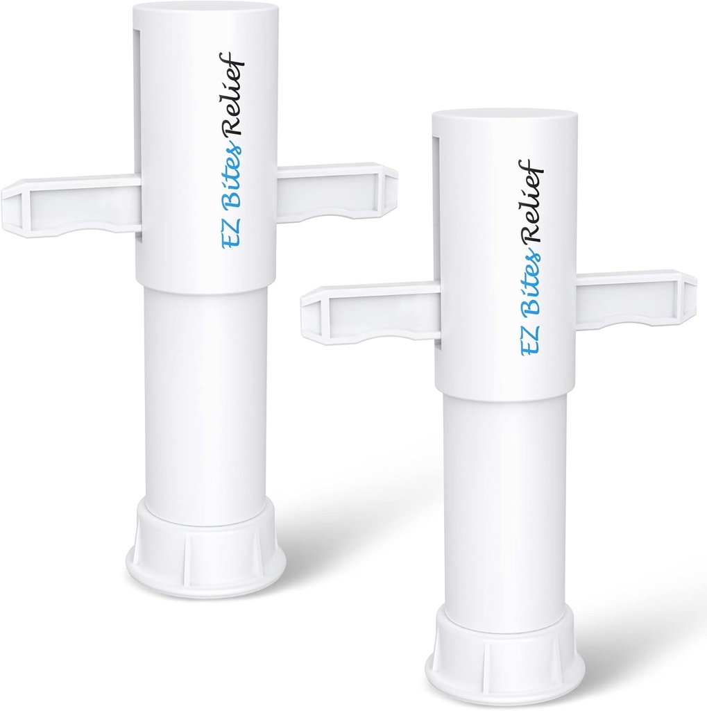 Memine EZ Bites Relief Suction Tool - 2 Pack Bee Sting and Bite Itch Relief Sucker, Venom Extractor for Saliva/Venom Restriction, Dočasné Relief from Itch and Opuching, Kid-Friendly White