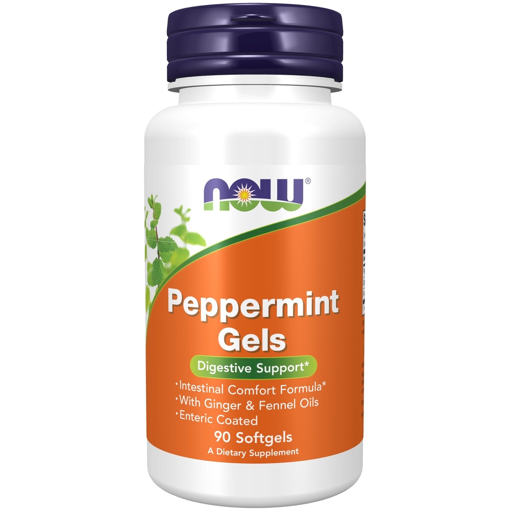 Teraz Foods Doplnky, Peppermint Gels s zázvorom a Fenikel olejmi, Enteric potiahnuté, Tráviaca podpora*, 90 Softgels