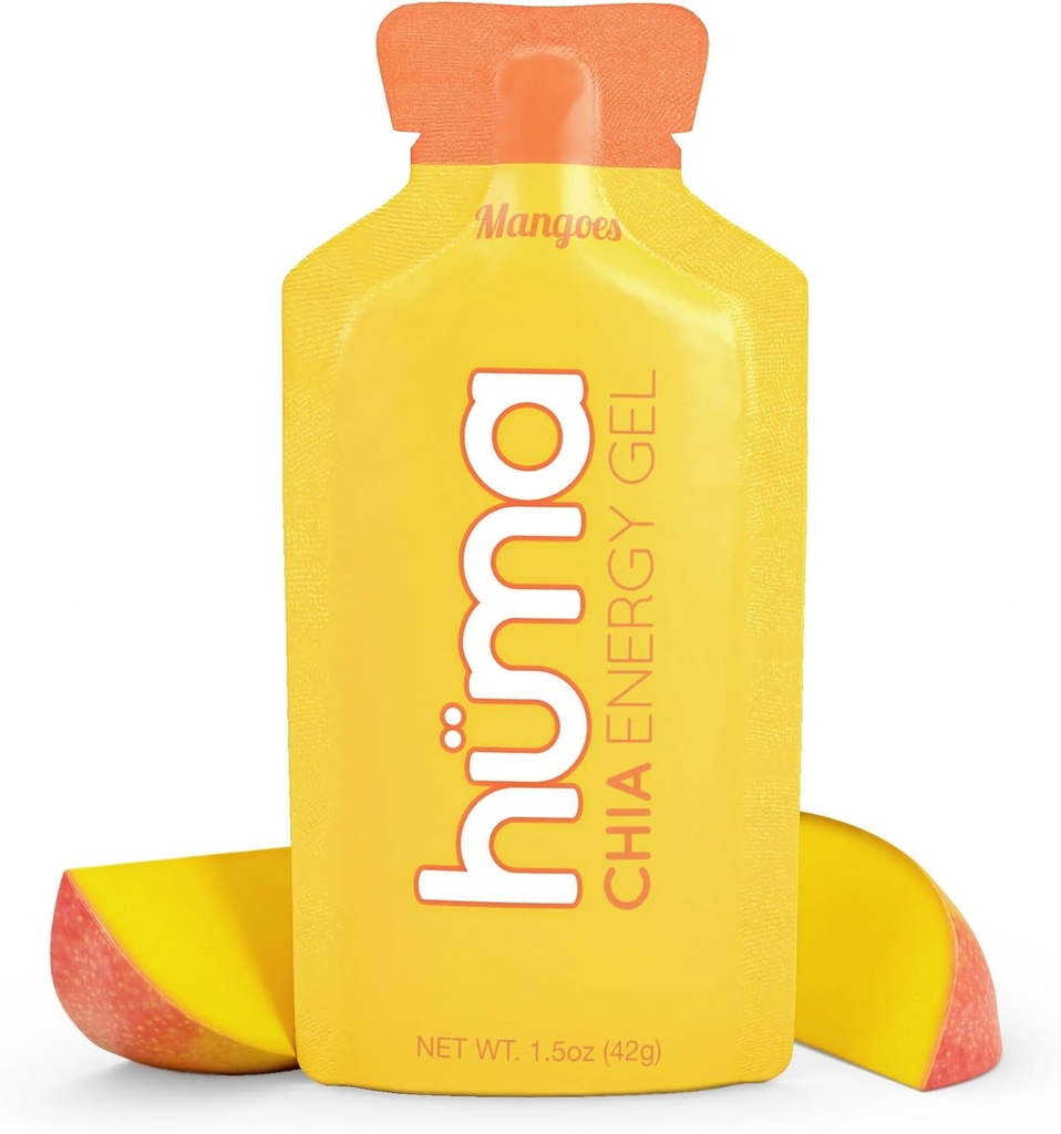 Huma Chia Energy Gel, Mangoes, 12 Gels - Premier Sports Nutrition for Endurance Cvičenie