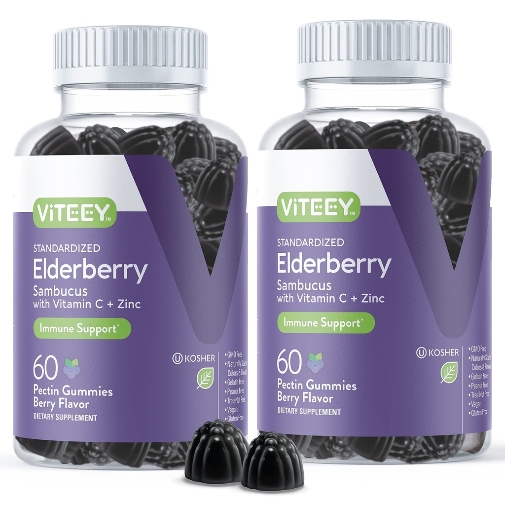 Viteey Sambucus bazové Gummy pre dospelých 