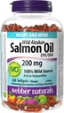 Webber Naturals Wild Aljašský lososí olej, 200 Mg, 220-Count