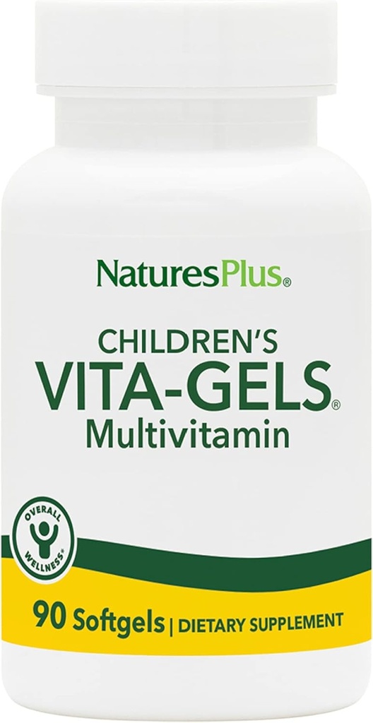 PrírodaPlus Deti Vita-Gels Multivitamín, Prírodná Orange chuť - 90 Softgels, balenie 2 - bez lepku - 180 Celkové služby