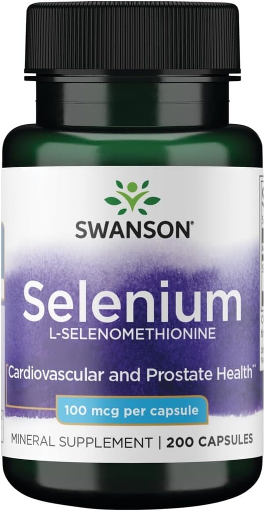 Swanson Selenium (L-Selenometionín) 100 μg 200 kapsúl