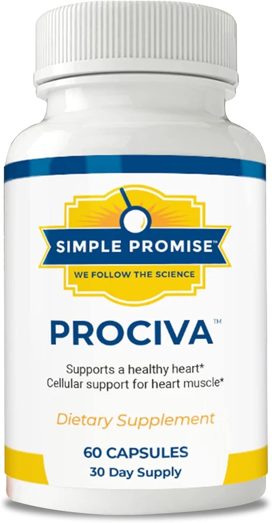 Jednoduché Prociva - Arjuna Bark extrakt Heart Health Supplement with Follic Acid, Vitamín D & Magnézium - Bylinné podpora krvného tlaku a zdravá údržba srdca pre mužov a ženy - 60 Kapsule