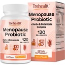 Doplnky na menopauzu pre ženy, 120 miliárd CFU Probiotiká, 13-in-1 Byliny a botanický komplex, pre Hormone Menopause, Hot Flash, nočné potenie, Mood Swings, Sleep Disturbances, Vegan, 60 kapsúl