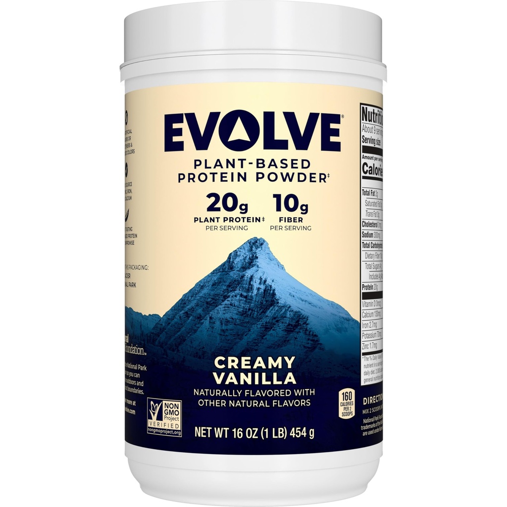 Evolve Protein Powder, Ideal Vanilla, 20g Protein, 1 libra
