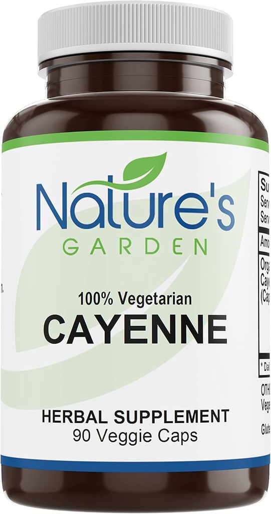 CHARAKTERISTIKY GARDEN ZÁKLADNÉ Cayenne - 90 Veggie Caps s 500mg organické Cayenne korenie prášok