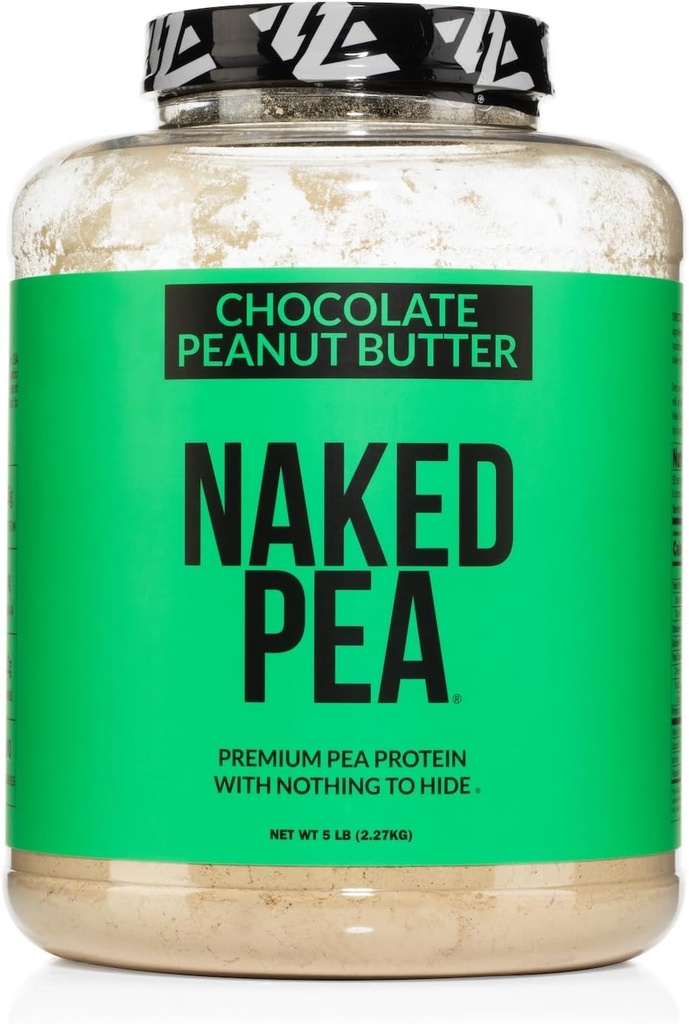 Naked Pea - Čokoládové arašidové maslo Proteín z USA a Kanady Farmy, Organické kakao, Organic Coconut Cukor - No GMO, No Soy, and Gluten Free, Aid Growth and Recovery - 52 Servings