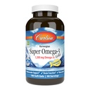 Carlson - Super Omega-3 Gems, 1200 mg Omega-3s, Kardiovaskulárna podpora, Funkcia mozgu & Vision Health, Nórčina, 180 mäkkých gélov