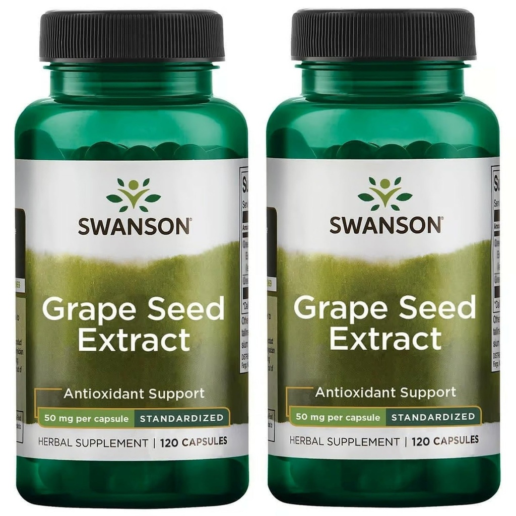 Swanson Grape Seed Extract (Štandardizovaný) 50 Milligrams 120 Kapsule (2 balenia)