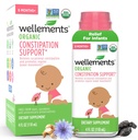 Wellements Organické Zápcha Podpora pre 6 Mesiac+ Bábätká a batoľatá (4 Fl Oz) 