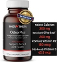 Osteo Plus 4-in-1 komplexný doplnok - vápnik s vitamínom D3, K2 a Bonolive - podporuje zdravé starnutie - bezlepkové, non-GMO, Vegan (60 počet)