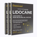 CARELAND Lidokaín Gel Patch, 18 gróf Maximálna sila bolesti Patches pre svalovú úľavu v krku kolená späť a ramienka nevoňajúce numbing patch pre upokojujúce nervy, kĺby