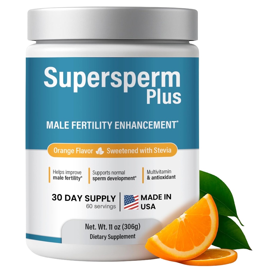 Mužská plodnosť doplnok s L-karnitín a L-arginín, Preconception Fertility Formula pre optimálny počet a zdravý objem výroby, 1 mesiac dodávky (60 dávok) v prášku.
