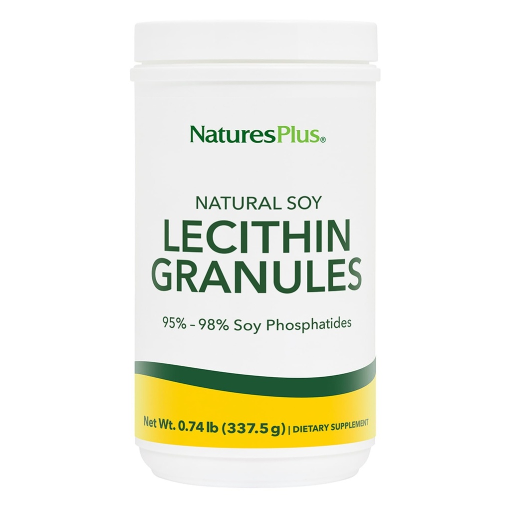 Príroda Plus Lecitín Granulát - 95% Sójové fosfáty, 12 oz - Lecitín prášok Supplement, Príjemné ochutnávanie, bezolej - Vegetarián, bez lepidla - 45 porcií
