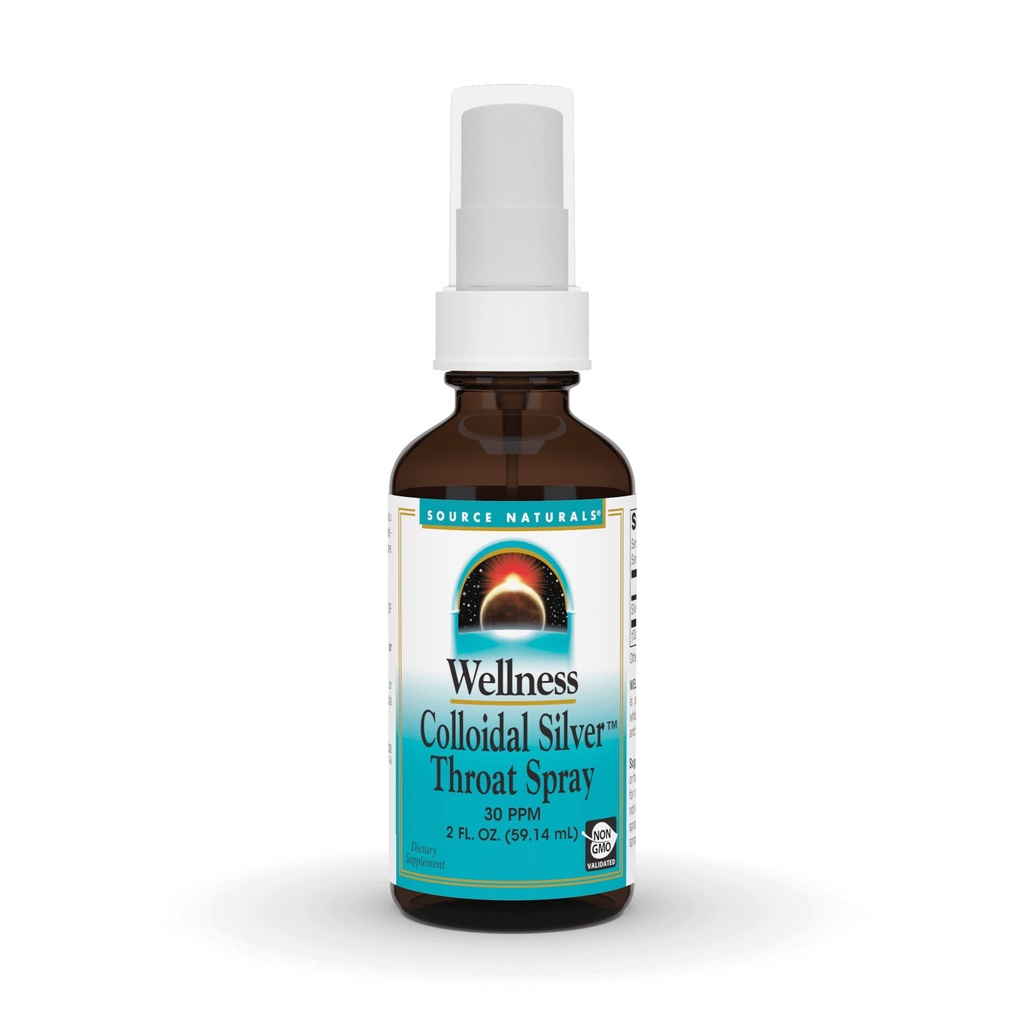 Zdroj Naturals Wellness Koloidné striebro Strojček na hrdlo - 30 PPM - 2 Fluidné oz