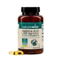 PrírodaWise Extra-Silná Omega 3 Rybí olej doplnok - 1000 mg na porciu - 600 EPA & 400 DHA a vitamín E - Podpora zdravia srdca a mozgu - Citrónová príchuť, GMO - 60 Softgels[1-Month Supply]