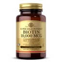 Solgar Biotin 10 000 mcg, 60 Rastlinné kapsule - Energia, Metabolizmus, Podporuje zdravú pokožku, nechty a vlasy - Super High Potency - Non-GMO, Vegan, Gluten Free, Dairy Free, Košer - 60 Servisov