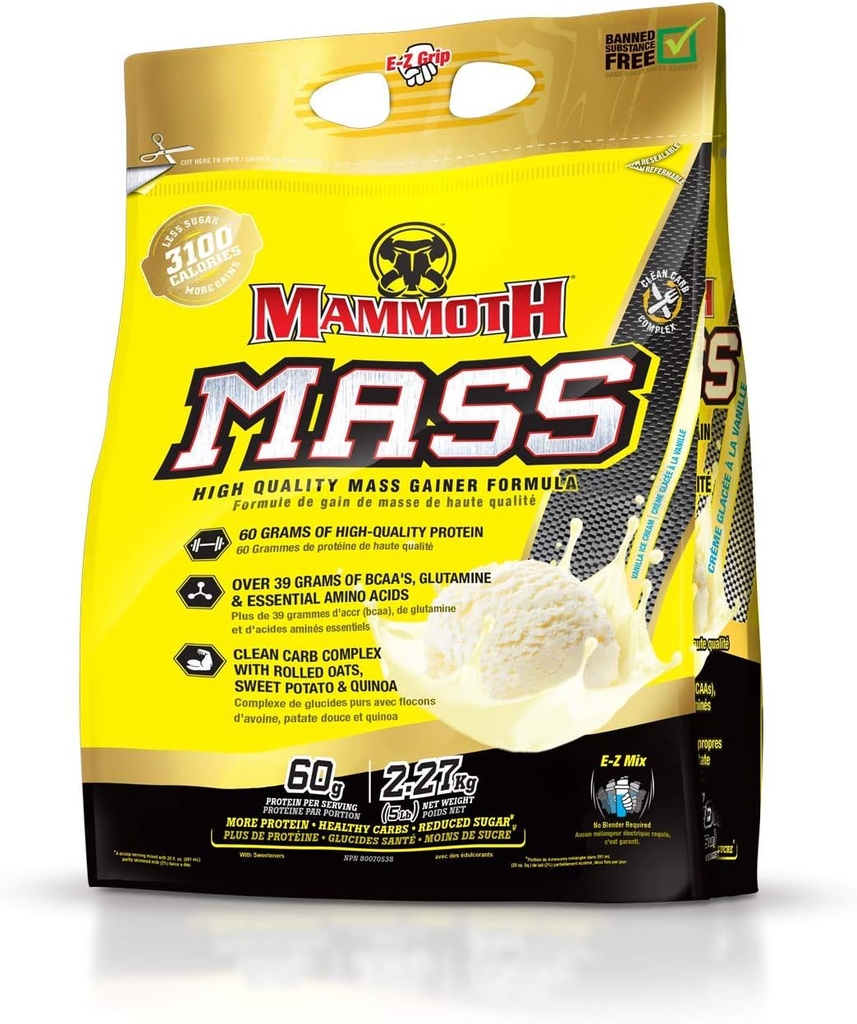 Inter-Active Nutrition Mammoth Mass Supplement, 5 libier, Vanilla FID15319