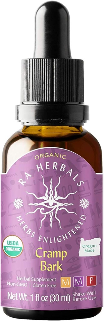 Ra bylinné organické Cramp Bark Liquid Extract - Podpora reprodukčného systému - 1 fl oz