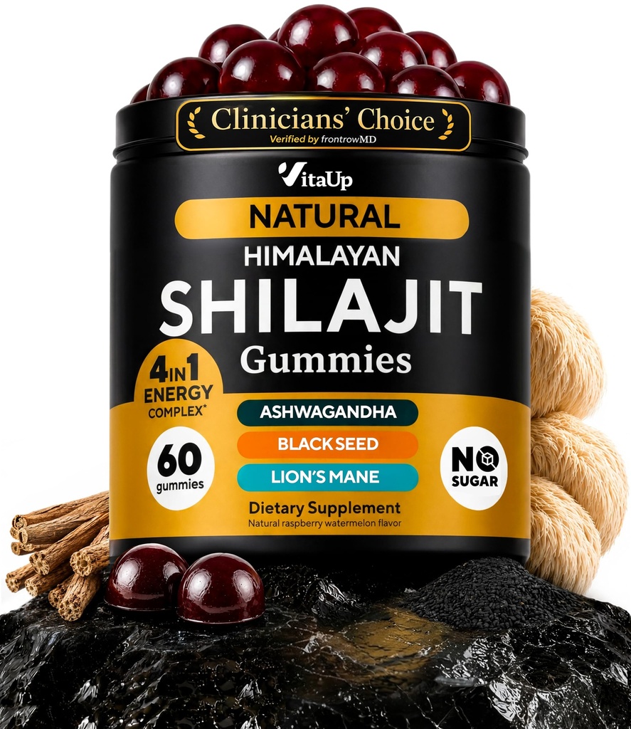 Himalájsky šilajit Gummy pre mužov a ženy - Pure Shilajit pre mužov Gummy - Sugar Free Gummy Supplements with Fulvic Acid - Healthy Aging, Immune & Energy Support - 60 Gróf