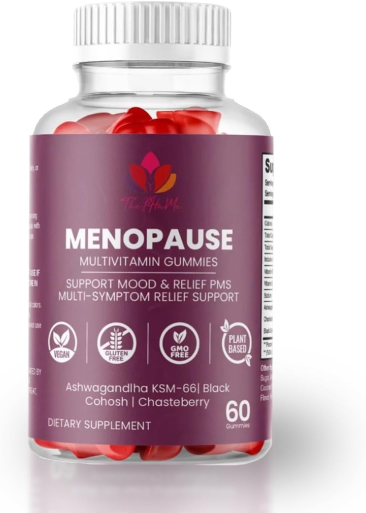 Menopauza Gummy s Black Cohosh & Ashwagandha KSM-66 