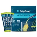 Hydratačné balíčky DripDrop - Lemon Lime - Powder Drink Single Serve Electrolytes Mix - Non-GMO, Gluten Free, Vegan - 32 Sticks