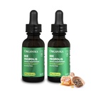 Organika Bee Propolis Tinktúra 1 oz x 2 Balenie: Čistý a Vegan Propolis extrakt pre imunitné obrany, hrdlo, a dych - bez lepidla, GMO, & Umelá chuť - 20 dní Prop kvapky Dodávka