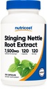Nutricost Stinging Nettle Root Extract 7500mg Ekvivalent, 120 Kapsule - Vegetarian Friendly, Non-GMO, Gluten Free