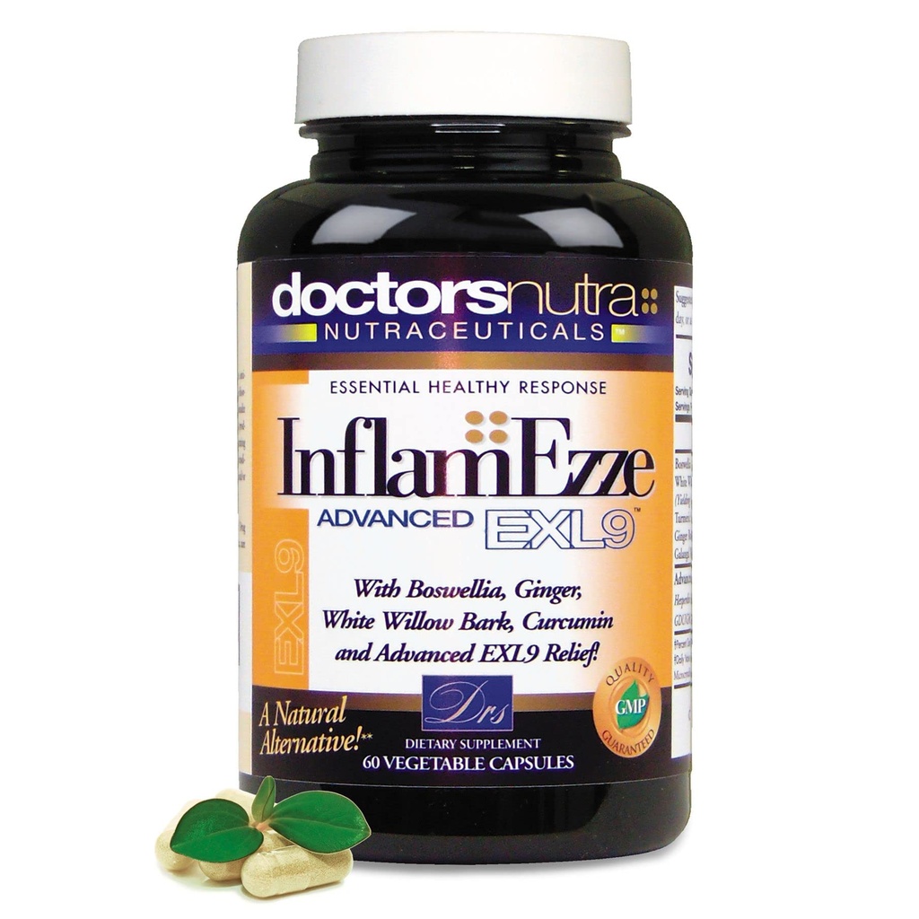 InflamEzze - Turmerica, Curcumin, Ginger Supplement - bezlepkové, 60 kapsúl