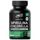 Chlórella Spirulina Powder Kapsule 3000 mg BMAA Free Purest Blue Green Algae - Najlepšie prírodné Detox Raw Vegan Vitamíny Protein Green Superfood - Made in USA