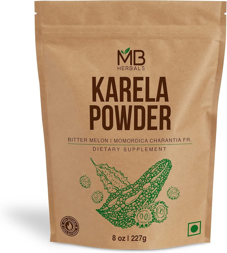 MB Herbals De-Seeded Karela Powder 8 oz / 227 Gram (0,5 lb) 