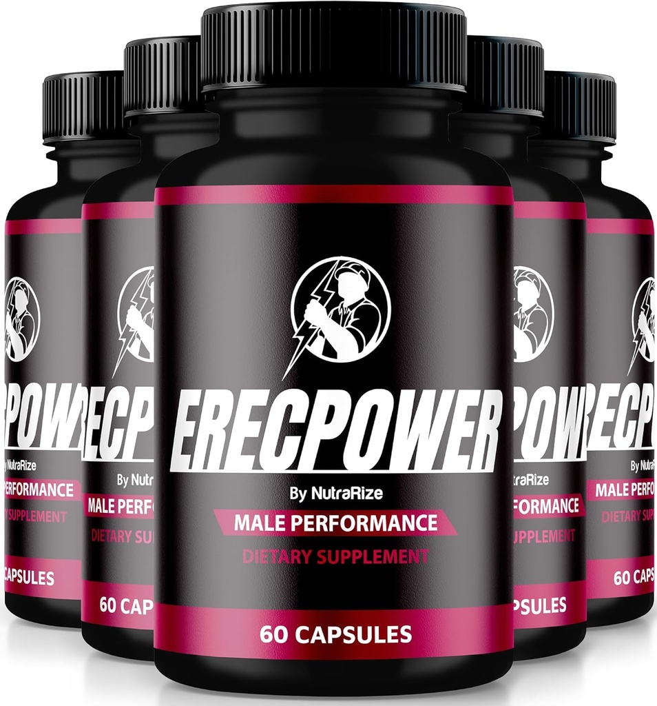 (5 Pack) ErecPower pre mužov, Oficiálne tabletky ErecPower, Prírodné mužské doplnok k energii paliva a podpory Celkové zdravie, Erec Výkon pre výkon, Recenzia (300 Kapsule)