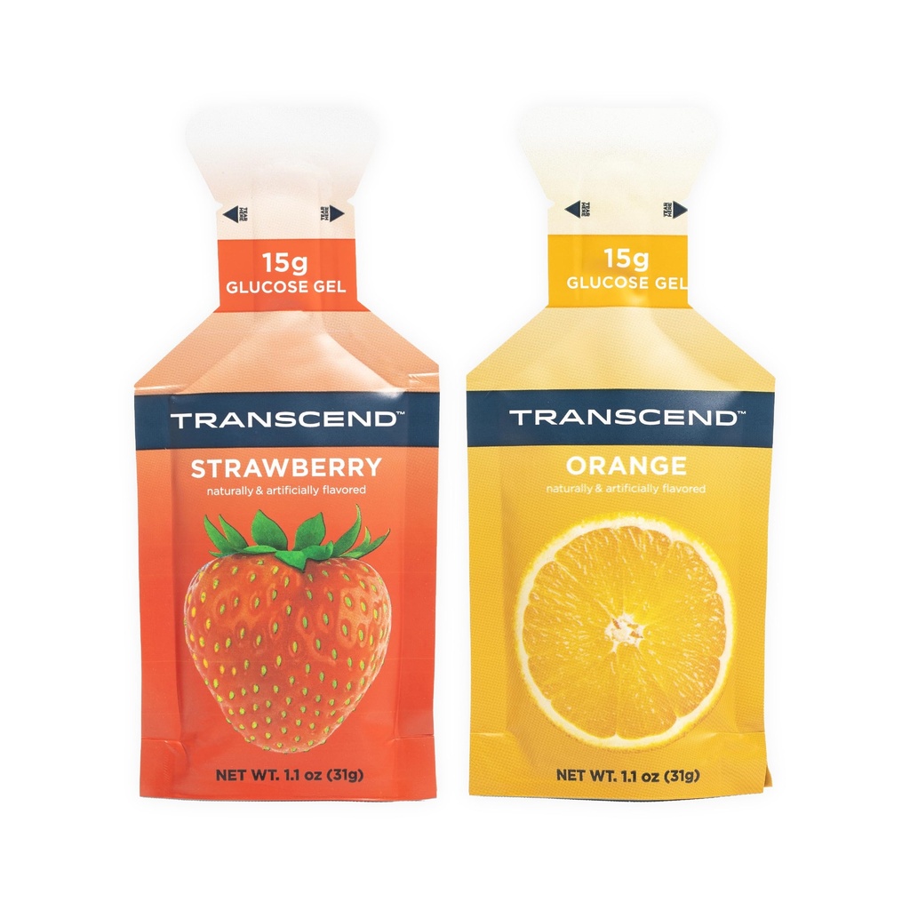 Prekračujte stravu Strawberry + Orange Gels (1,1 oz, balenie 24) Rýchle pôsobiaci Carb Gel Strawberry a Orange Flavor
