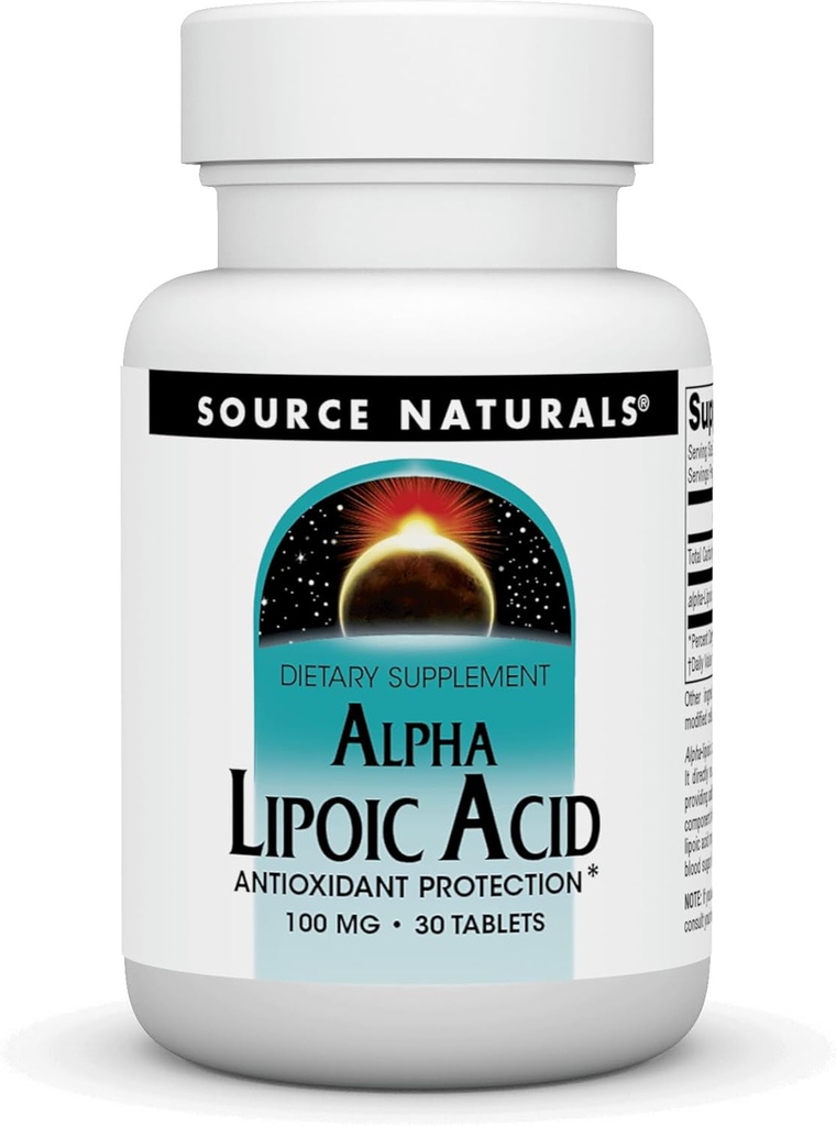 Alpha Kyselina lipoová 100mg Zdroj Naturals, Inc. 30 Tablety