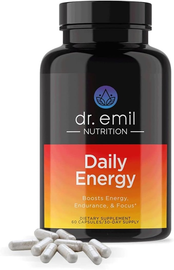 DR. EMIL NUTRITION Daily Energy Supplement - Bezcukrové pilulky s 160 mg kofeínu naservírovanie - Energy Booster & Focus Supplement with Guarana Extract, L-Taurine & L-Theanine