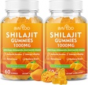 2 balenia Shilajit Gummies 1000mg bez cukru - Shilajit Supplement for Men & Women - High in 85+ Trace Minerals & Fulvic Acid - Energy, Brain, Imunity - 120 Gummies