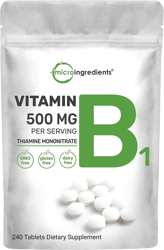 Micro Ingrediencie Vitamín B1 500mg Per serving, 240 tabliet 