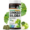 BIO KRAUTER Ginkgo Biloba Gummies - 90 Vegan Chews - Ginkgo Biloba Doplnky pre podporu mozgu - 120 mg Štandardizovaný extrakt - Pectin-Based Formula
