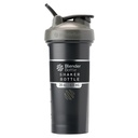BlenderBottle Classic V2 fľaša Shaker Ideálny pre proteínové Shake a pre cvičenie, 28-Ounce, sivá/čierna, čierny tieň