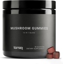 Hubové guličky - Ultra vysoká potencia 10:1 Extrakt s Levom Mane, Chaga & Reishi - Výkonný 10-Musherom Blend - Third-Party Lab Tested - 90 Gummies